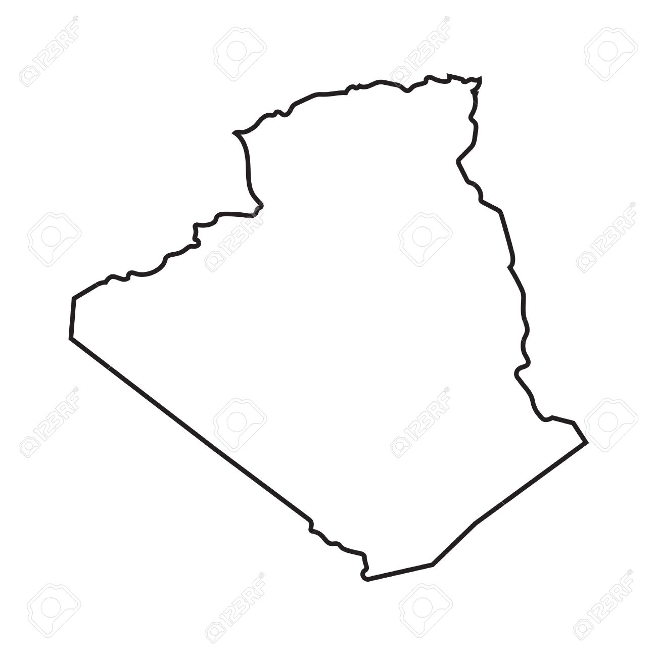 black abstract outline of