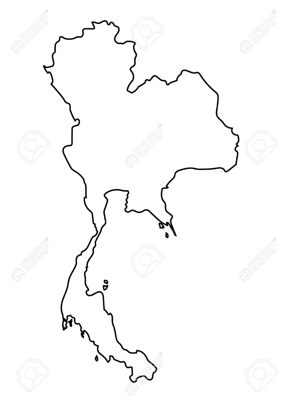 タイ地図の抽象的な概要 のイラスト素材 ベクタ Image