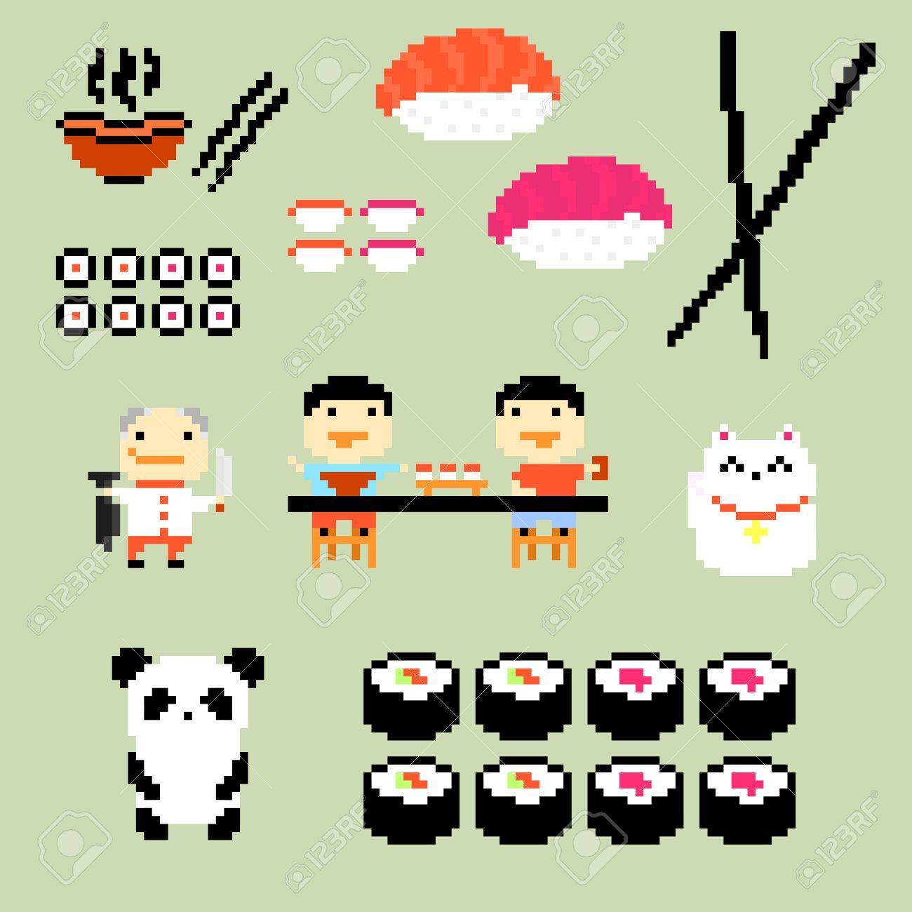 pixel art japonais