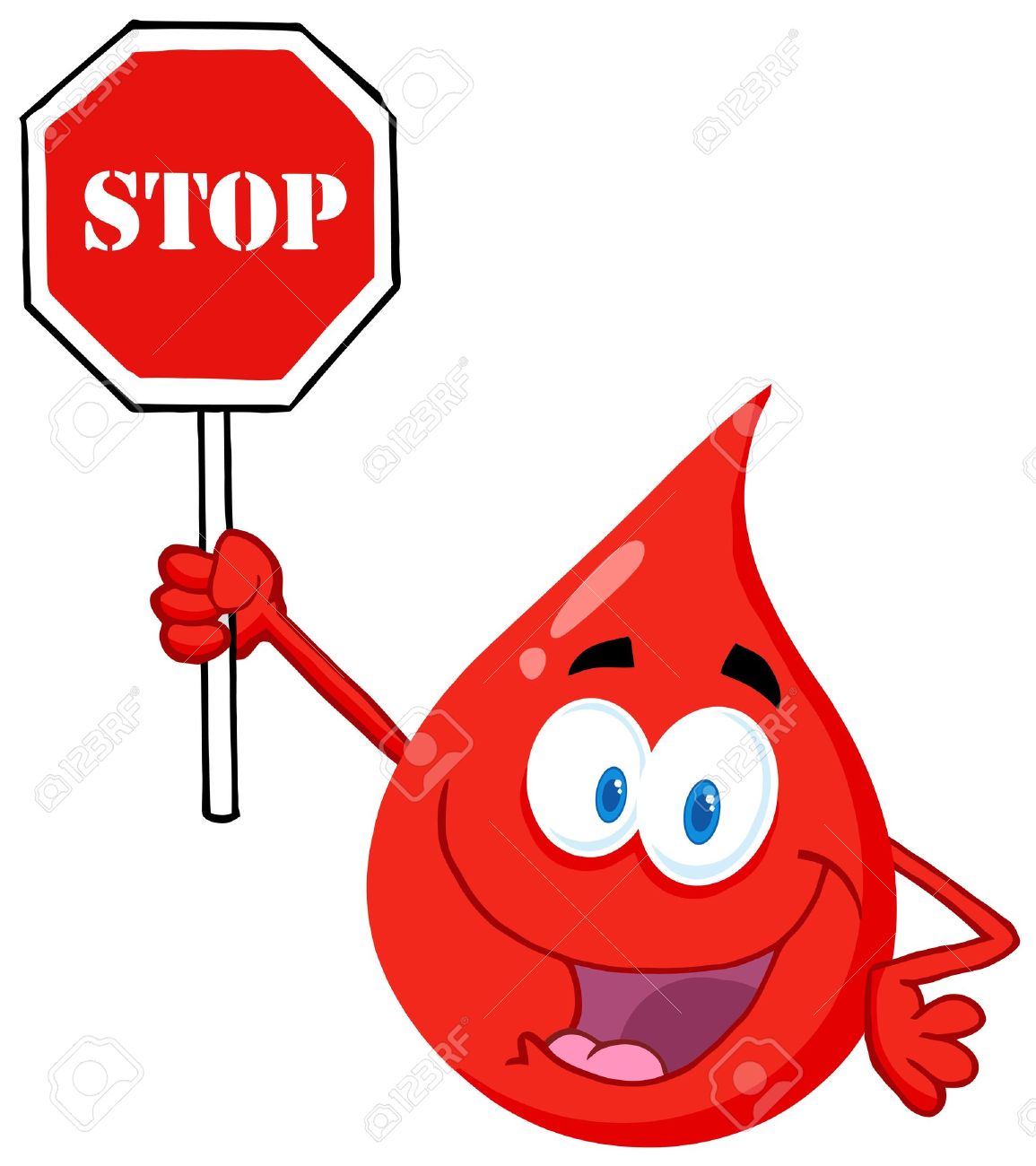 La Sangre Tipo Con Una Señal De Alto Ilustraciones Vectoriales ...