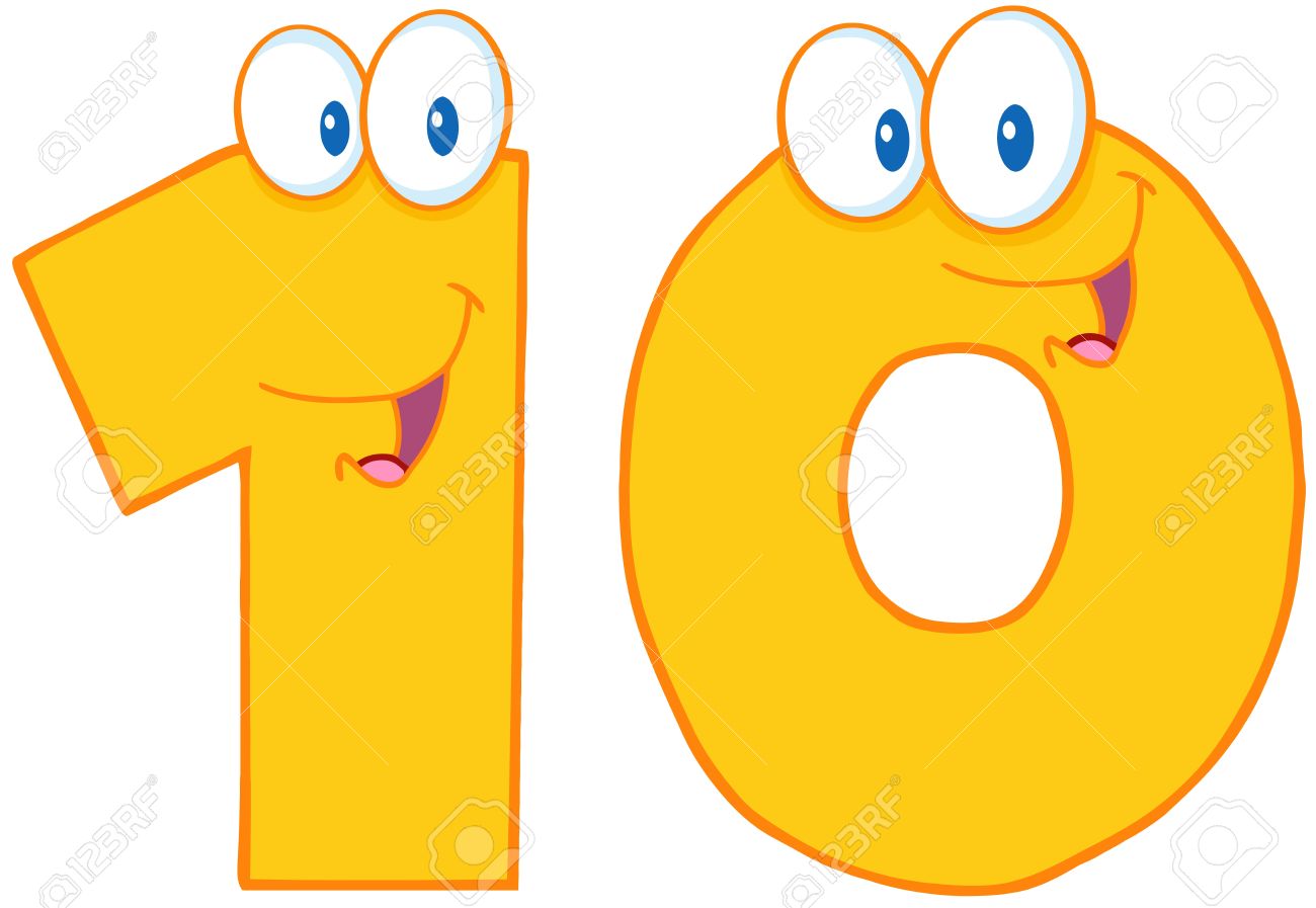 number ten cartoon character