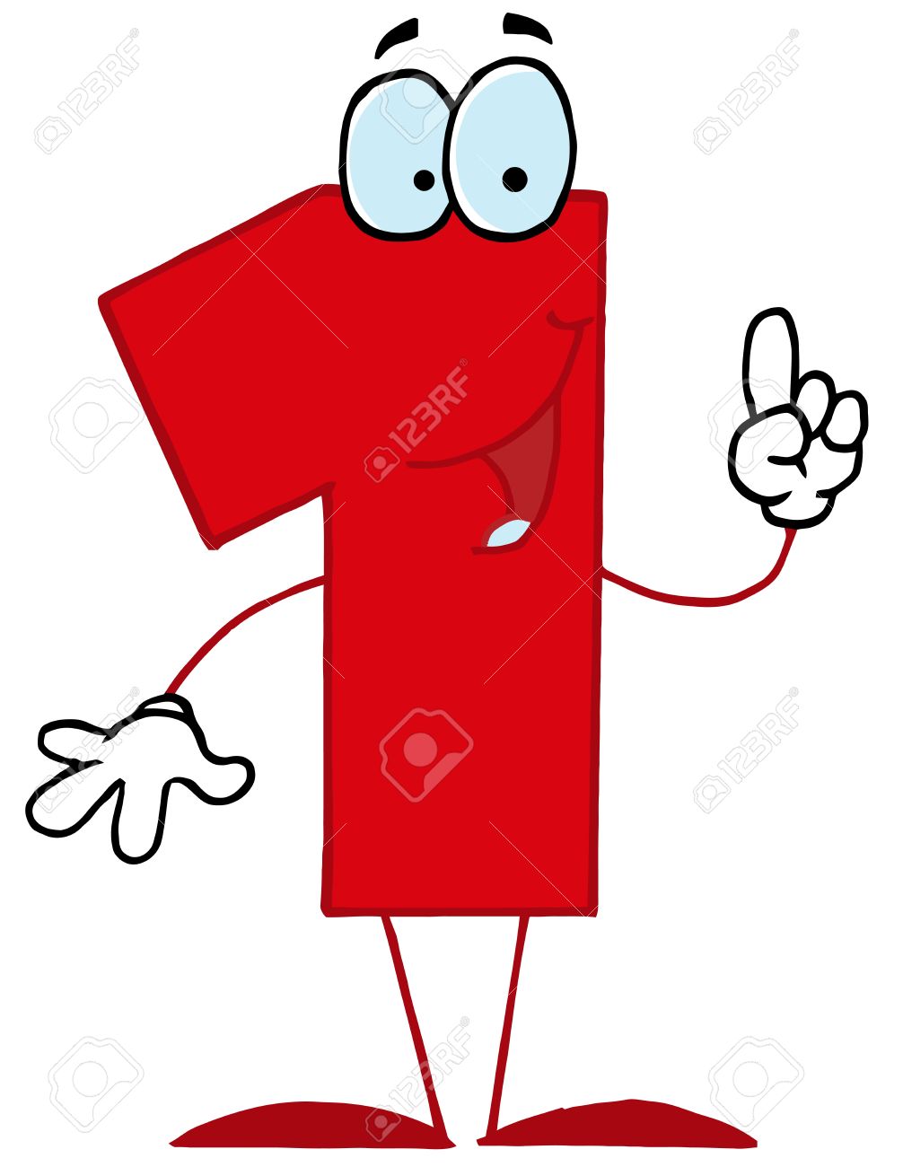 funny cartoon numbers 1 royalty free cliparts vectors and stock
