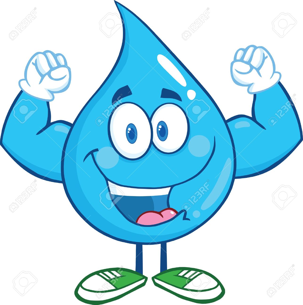 Water Drop Cartoon Mascot Character Showing Muscle Arms Royalty Free Cliparts Vectors And Stock Illustration Image Water Drop Cartoon Mascot Character Showing Muscle Arms Royalty Free Cliparts Vectors And Stock Illustration Image