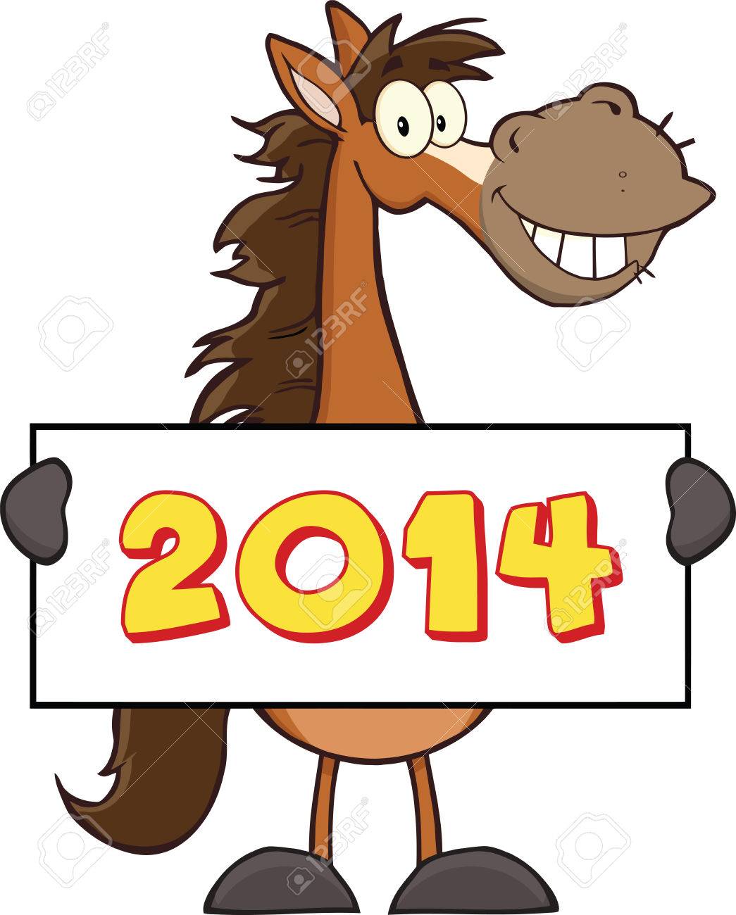 horse cartoon mascot character