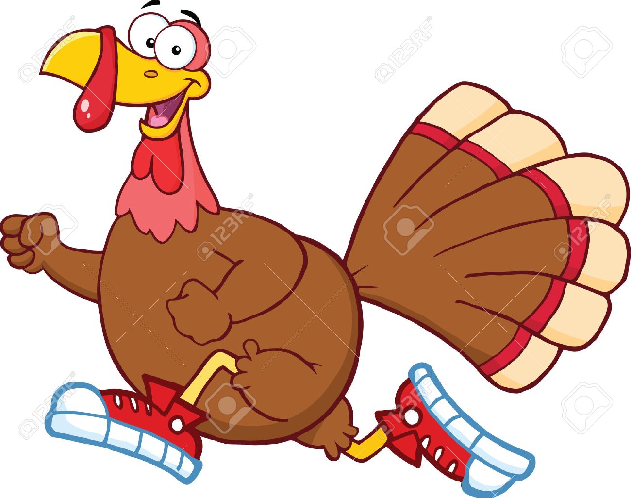 ハッピー トルコ鳥の漫画のキャラクター ジョギング のイラスト素材 ベクタ Image ハッピー トルコ鳥の漫画のキャラクター ジョギング のイラスト素材 ベクタ Image