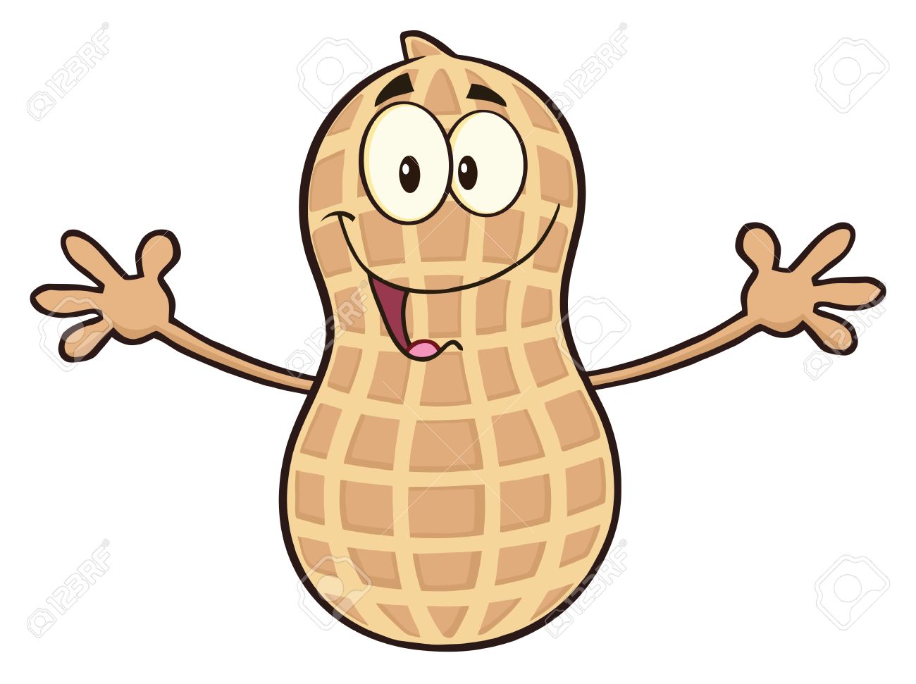 Lustige Erdnuss-Cartoon-Charakter Wanting Für Hug Lizenzfreie Fotos, Bilder  Und Stock Fotografie. Image 41018293.