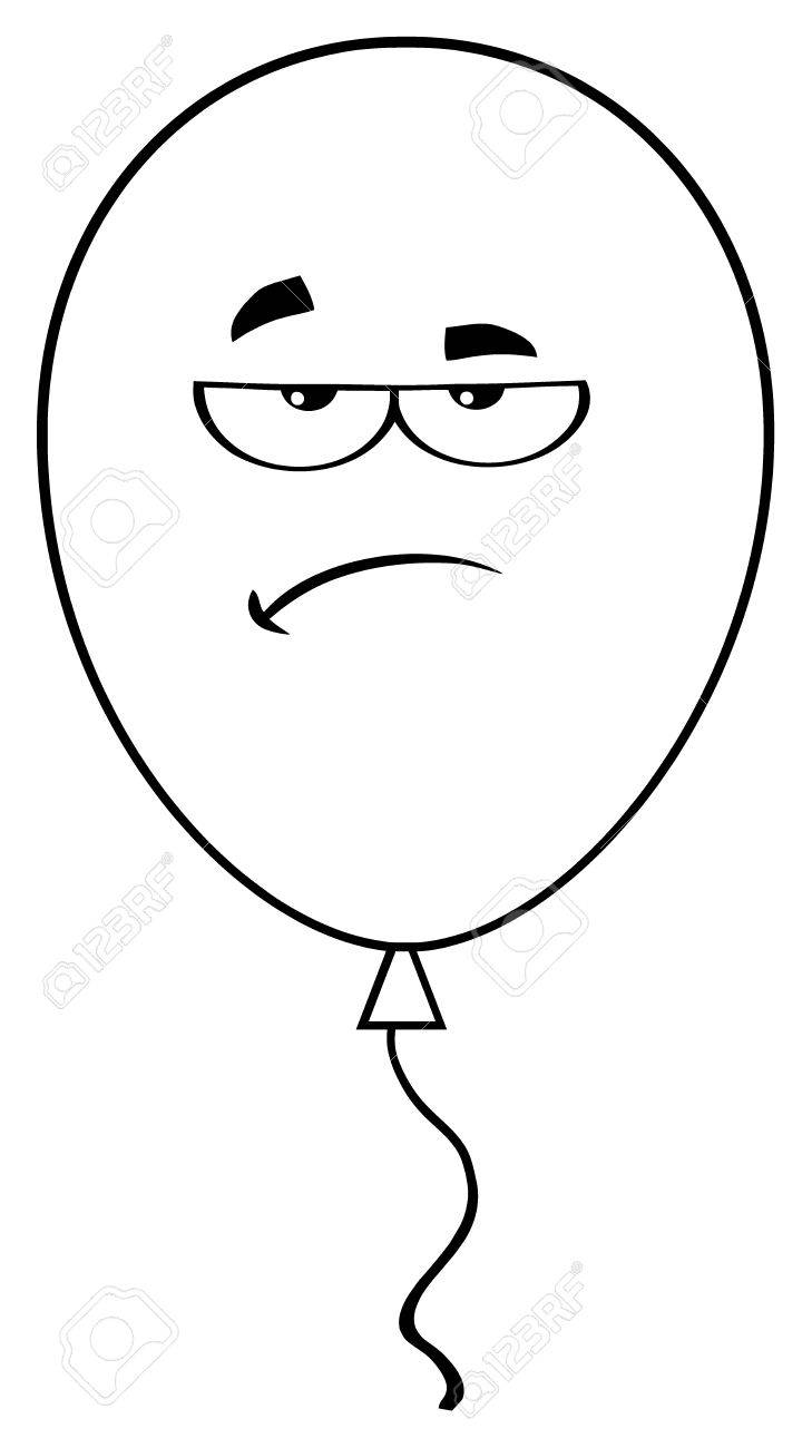 腹黒と白バルーン漫画のマスコット キャラクター 白い背景で隔離の図 の写真素材 画像素材 Image 74089710