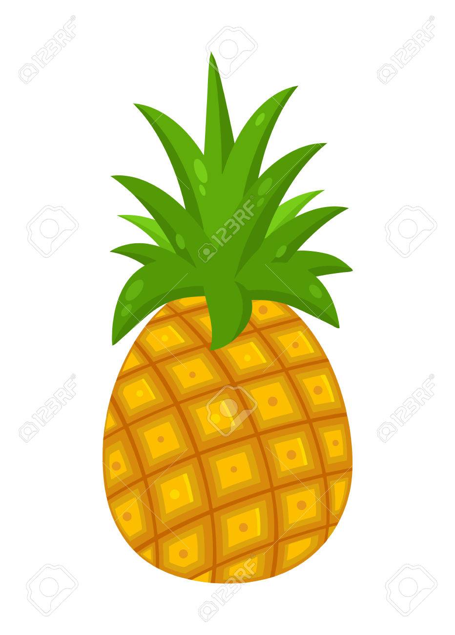 pix Photo D'ananas Dessin ananas frucht mit grunen blattern zeichnung flach einfaches design illustration isoliert auf weissem hintergrund