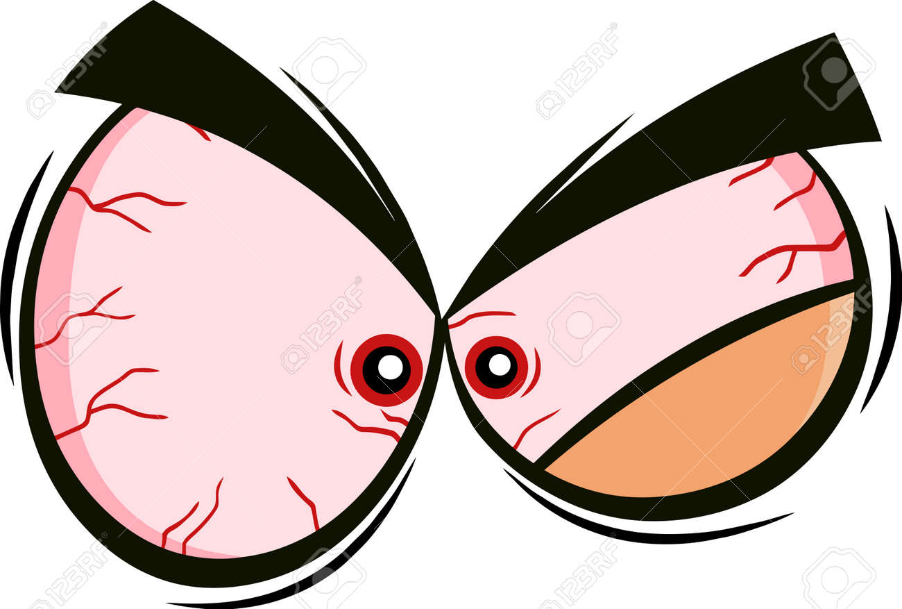 Angry Cartoon Funny Eyes. Vector Hand Drawn Illustration Isolated On  Transparent Background Royalty Free SVG, Cliparts, Vectors, and Stock  Illustration. Image 169320007., image size:1300x877