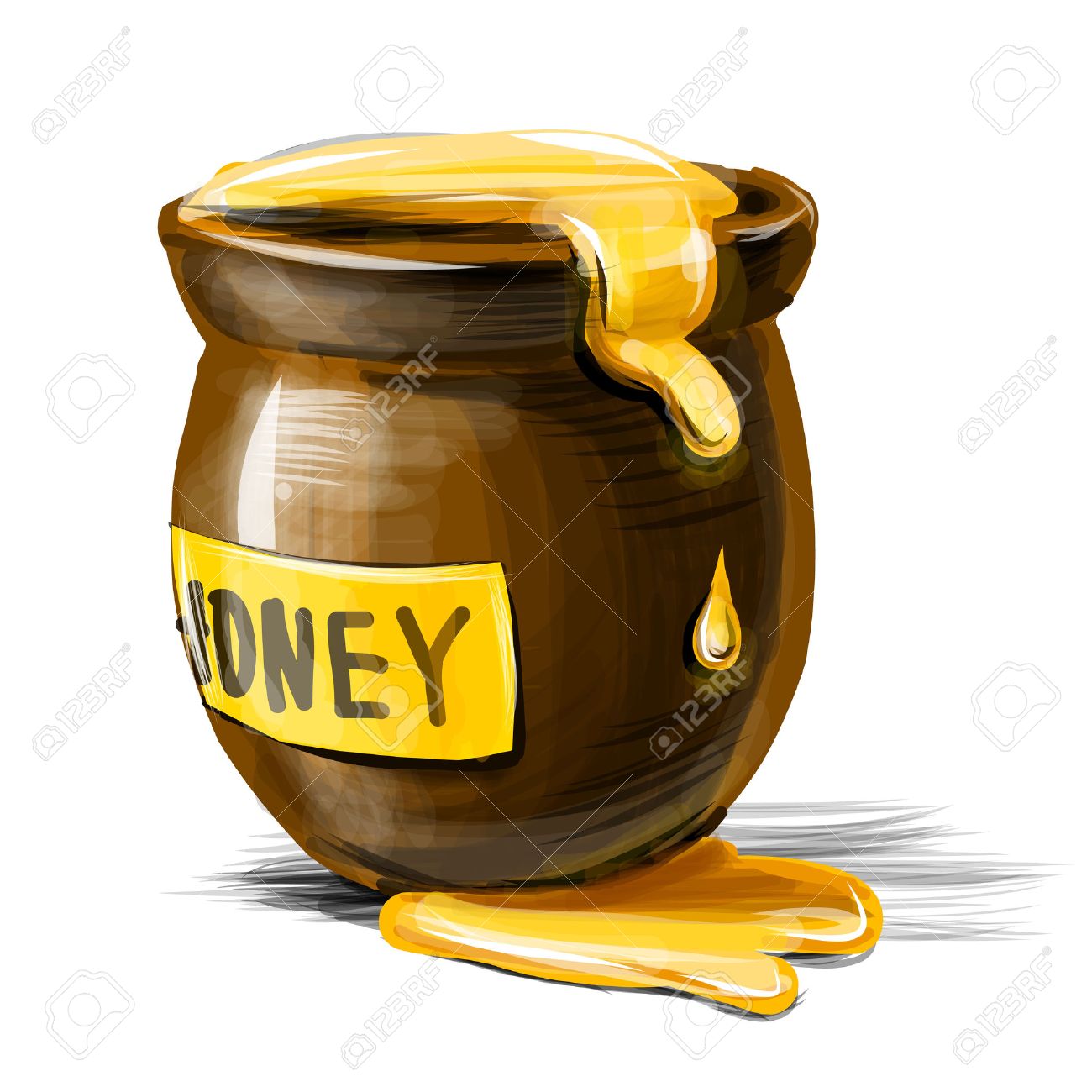 Honey Pot Isolated On White Background Vector Illustration Royalty Free Cliparts Vectors And Stock Illustration Image 22819681