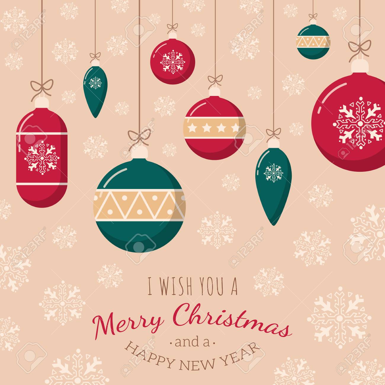 holiday card template retro style for christmas and new year retro holiday card