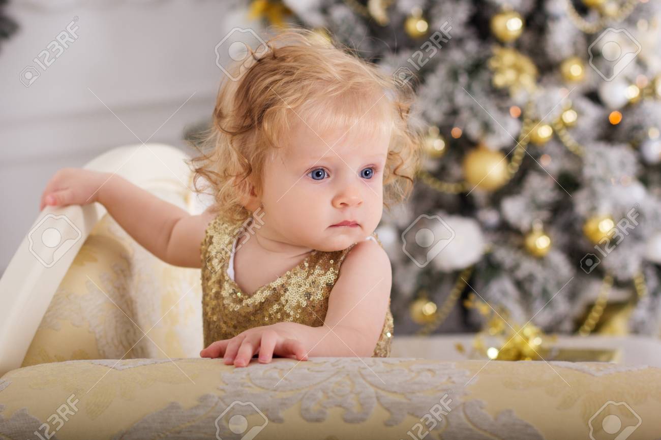 golden frock for baby girl