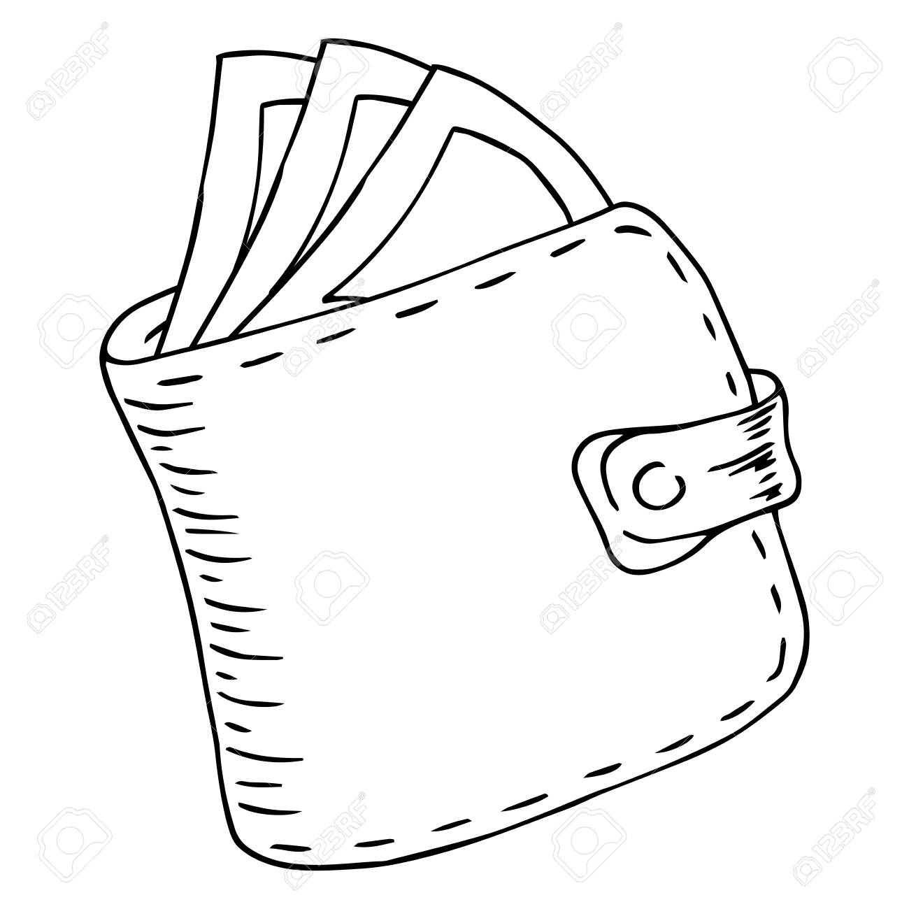 Stitched Purse Wallet Icon Vector Illustration Of A Wallet - 