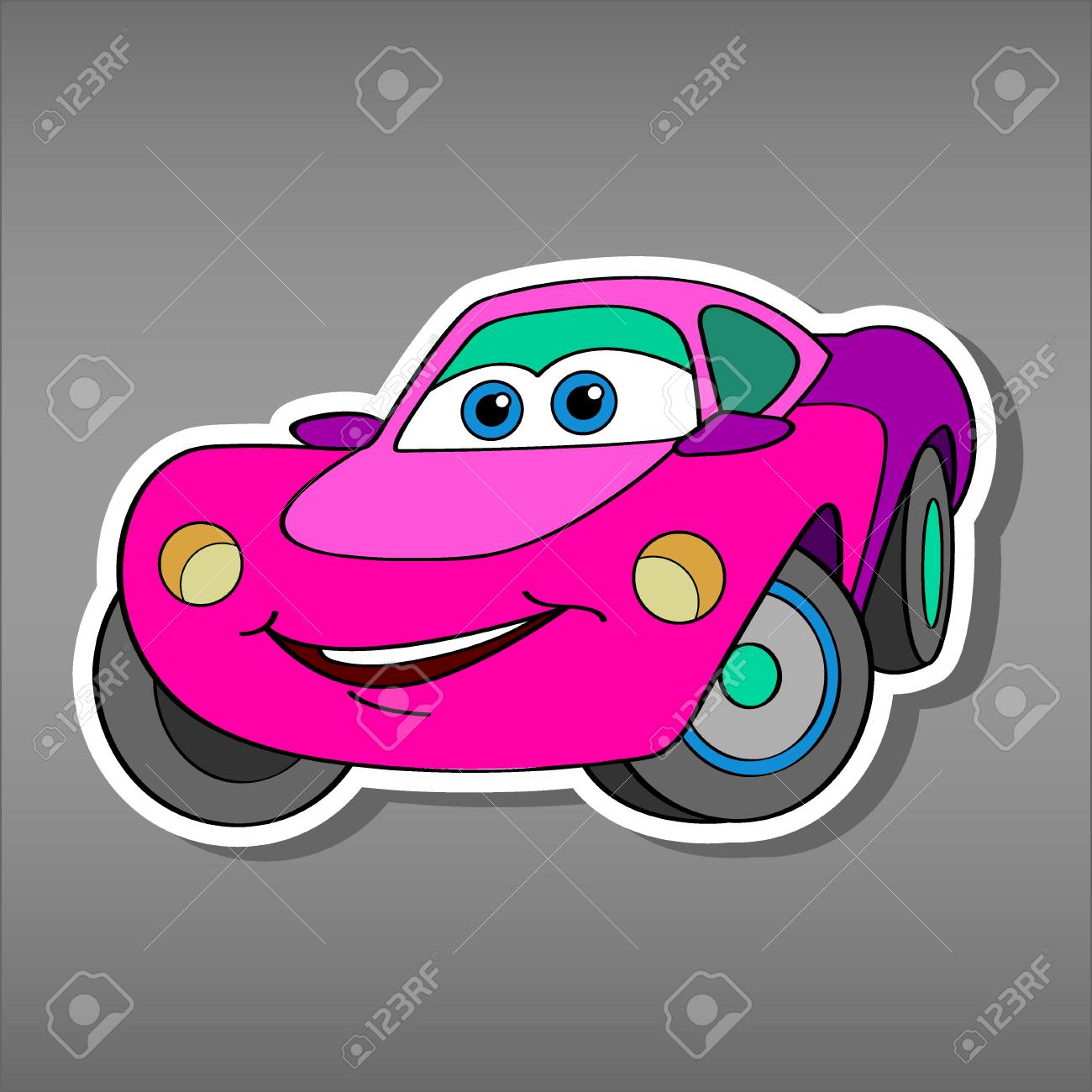 girls pink car
