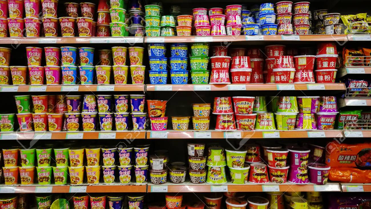 Instant Noodles Shelves Stock Photo, Picture And Royalty Free ...
