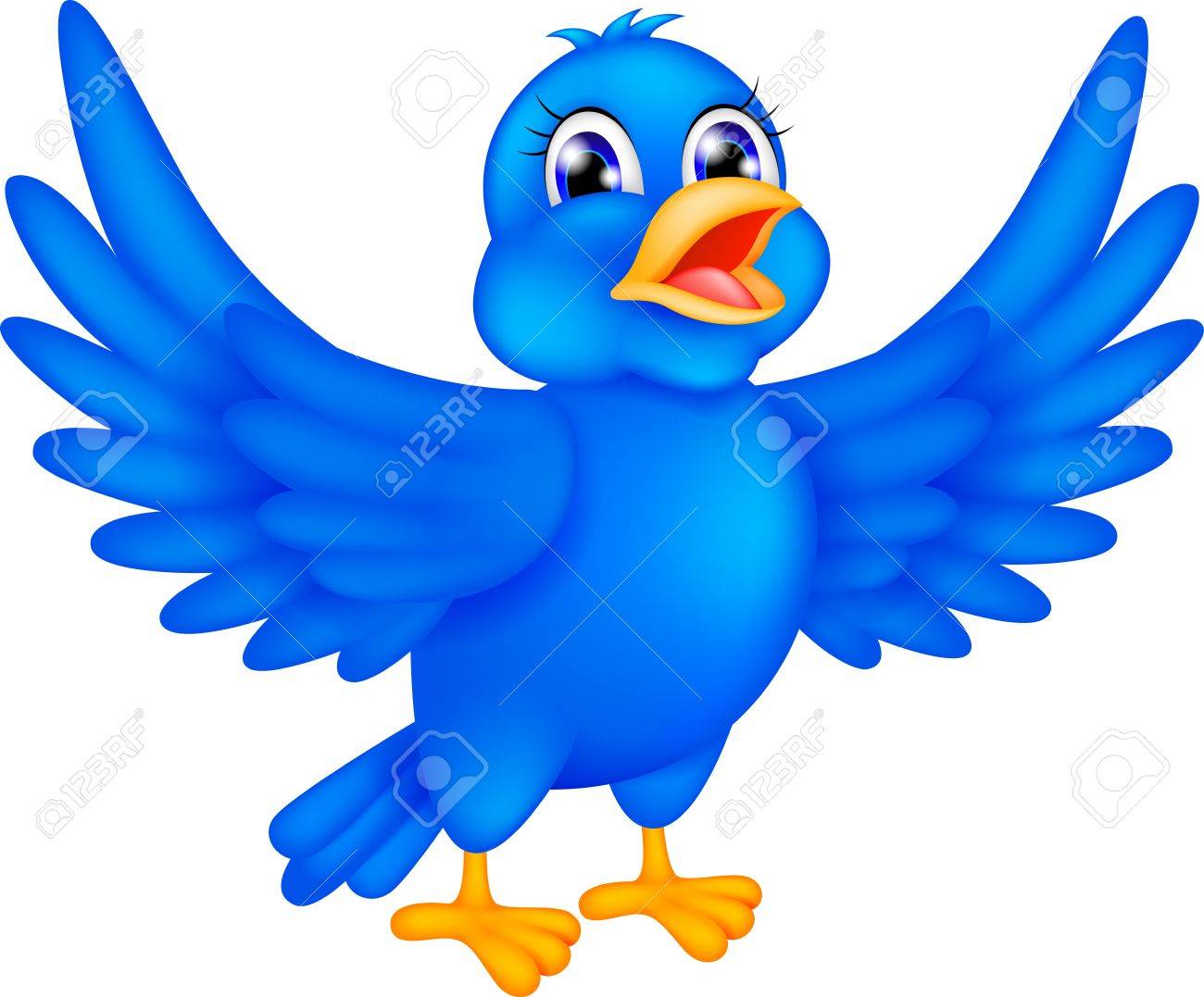 幸せの青い鳥のイラスト のイラスト素材 ベクタ Image