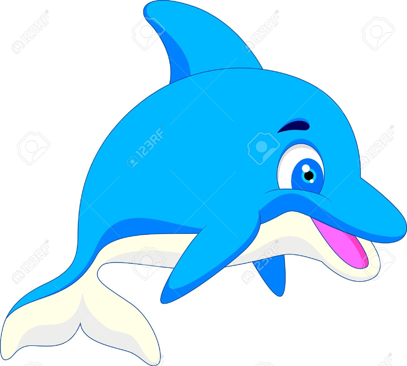 illustration of funny dolphin cartoon royalty free cliparts vectors