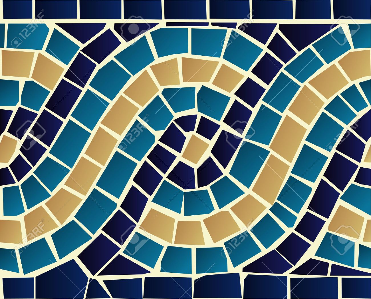 marine stil blaue welle mosaik nahtlose muster hintergrund vektor datei fr eine einfache handhabung - Mosaik Muster marine stil blaue welle mosaik nahtlose muster hintergrund vektor datei fr eine einfache handhabung - Mosaik Muster