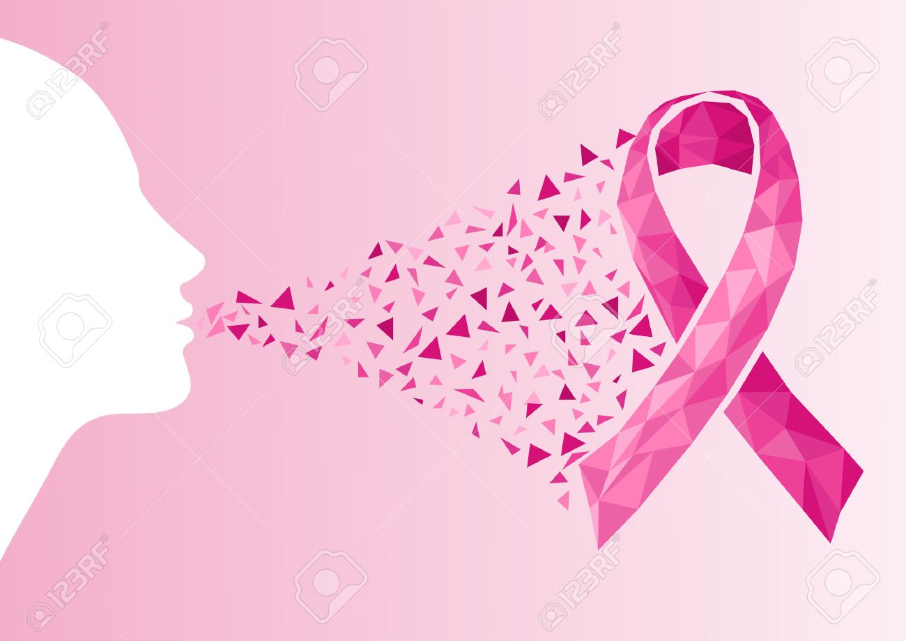 breast cancer awareness ribbon symbol transparent triangles