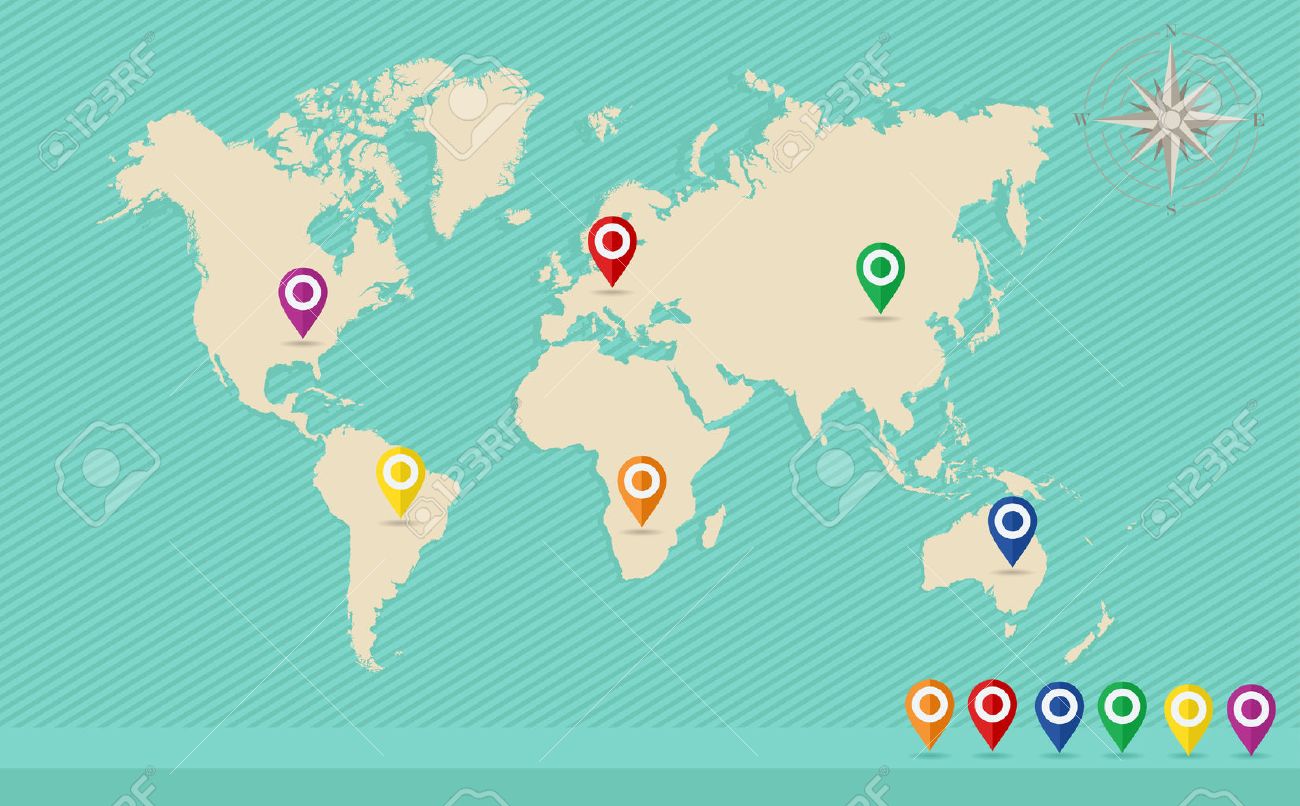 world pins