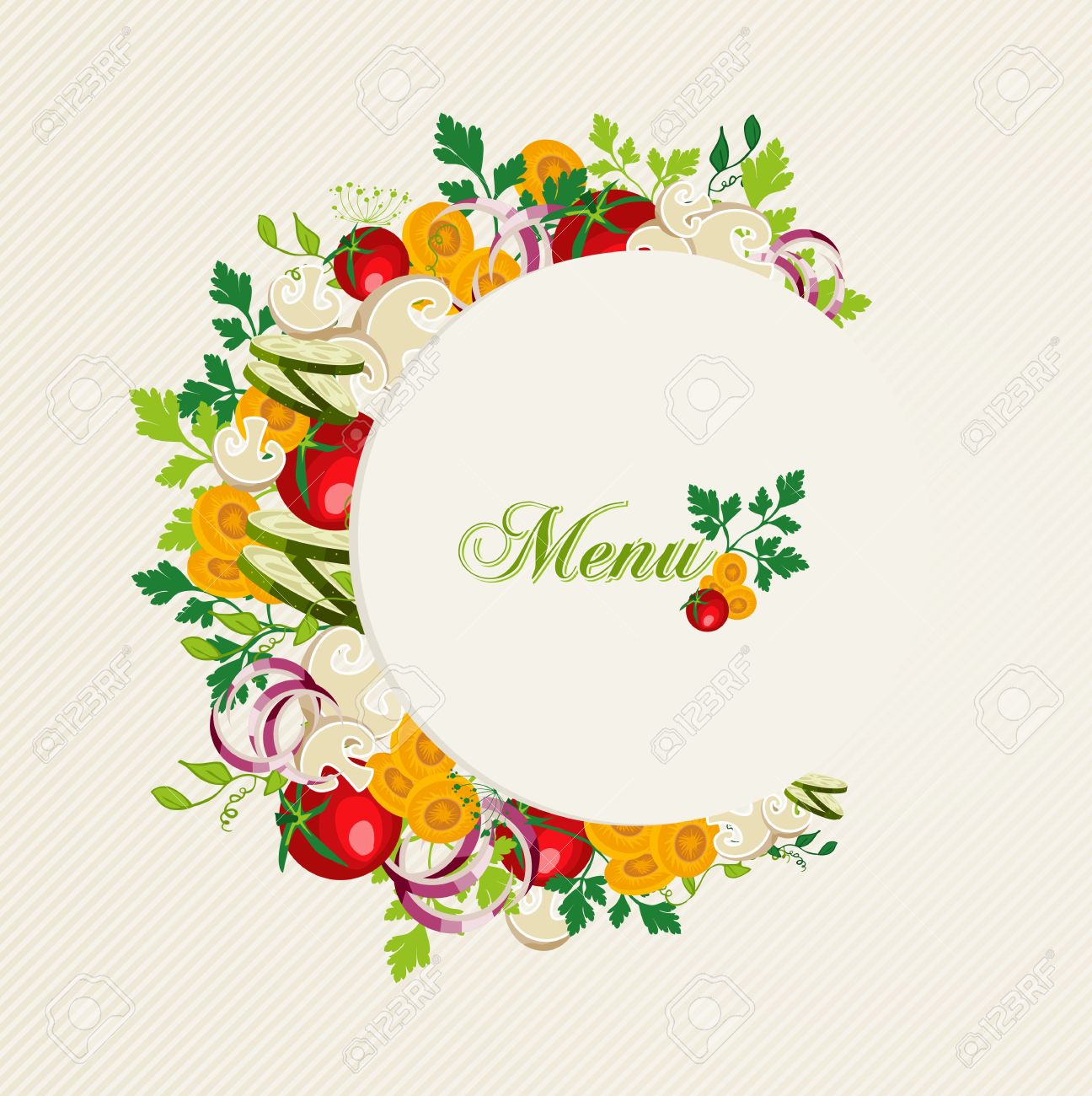 健康的な野菜食糧の背景 オーガニック料理レストラン メニュー表紙イラスト Eps10 ベクトル ファイル簡単に編集用レイヤーに整理します のイラスト素材 ベクタ Image
