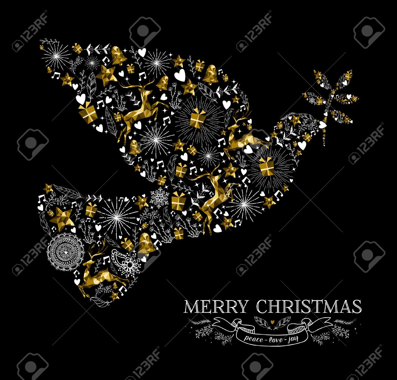 merry christmas happy new year greeting card design holiday new year greeting card design