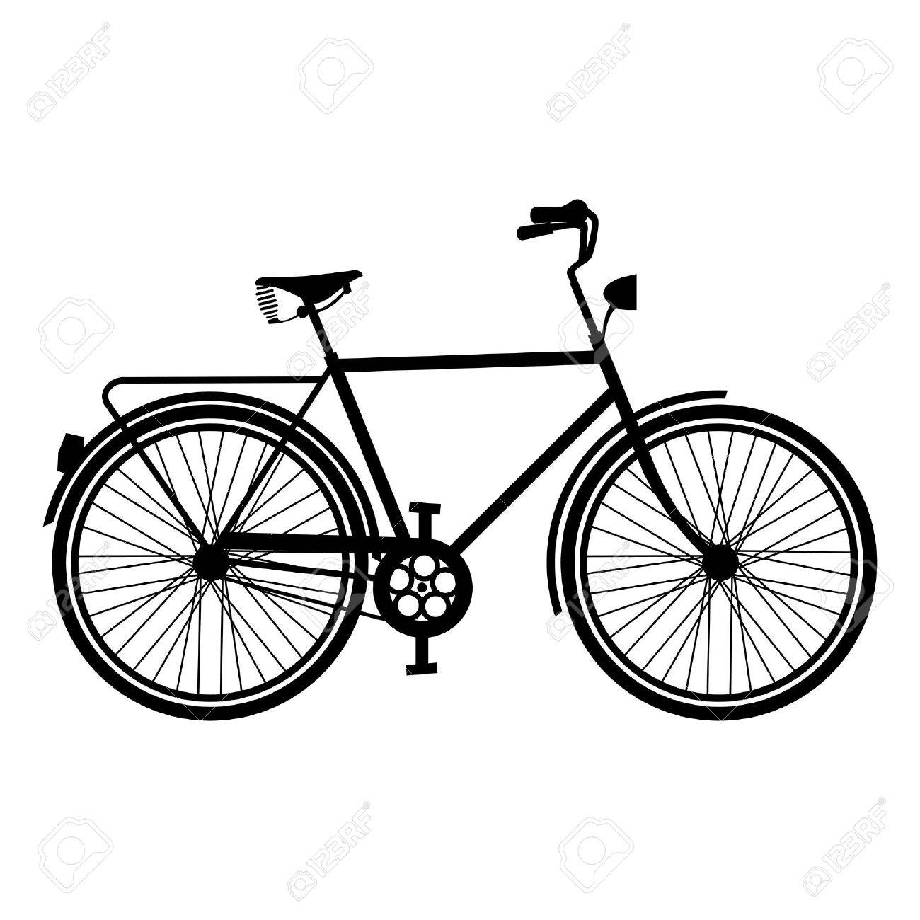Retro bike silhouette concept, isolated bicycle outline on white background. EPS10 vector. - 50354359 Retro bike silhouette concept, isolated bicycle outline on white background. EPS10 vector. - 50354359