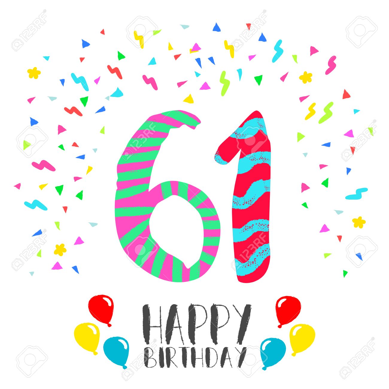 Numero Joyeux Anniversaire 61 Carte De Voeux Pour Dans 61 Annees De Style Art D Amusement Avec Des Confettis De Fete Invitation Anniversaire Felicitations Ou De La Conception De Celebration Clip Art Libres Numero Joyeux Anniversaire 61 Carte De Voeux Pour Dans 61 Annees De Style Art D Amusement Avec Des Confettis De Fete Invitation Anniversaire Felicitations Ou De La Conception De Celebration Clip Art Libres