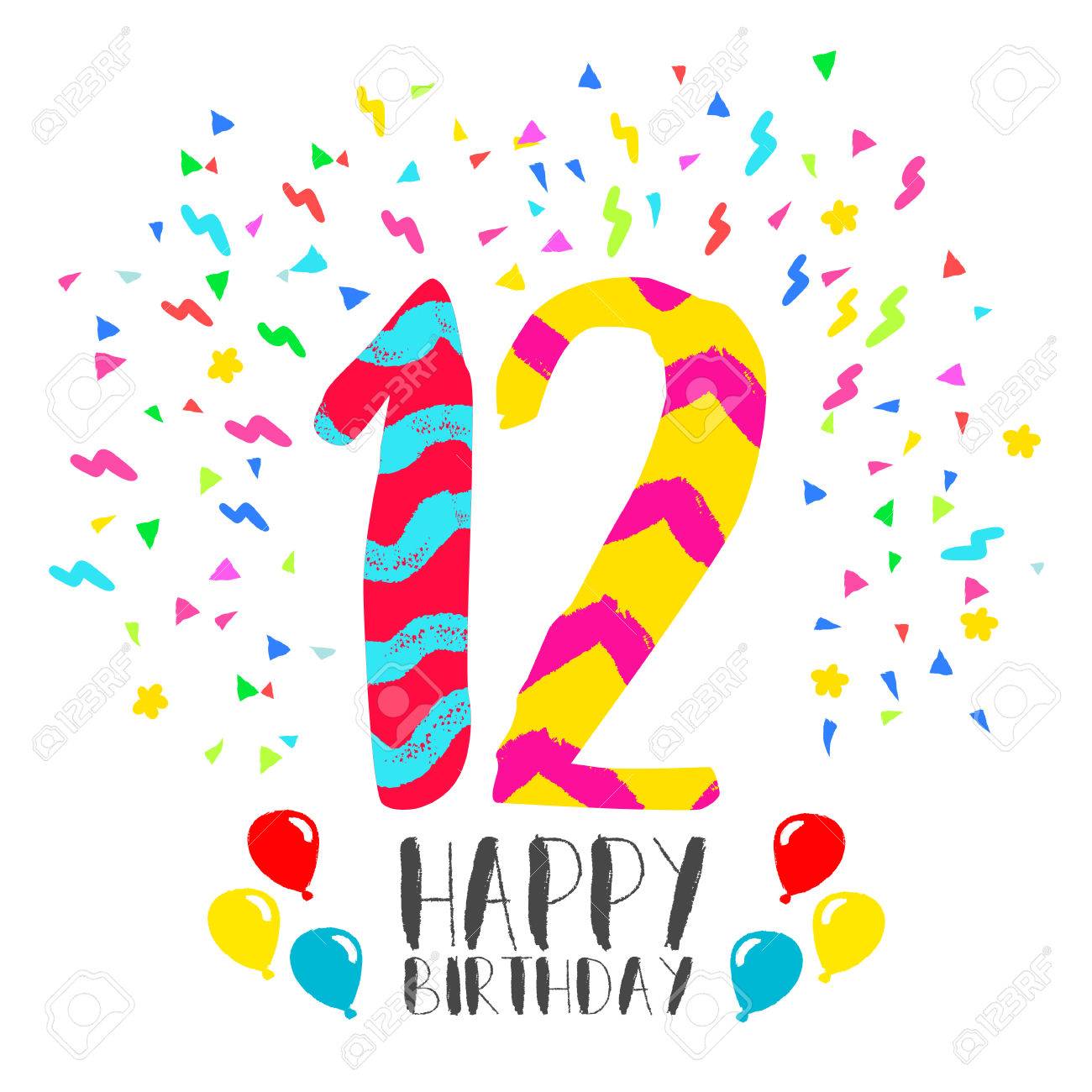 number 12 birthday images