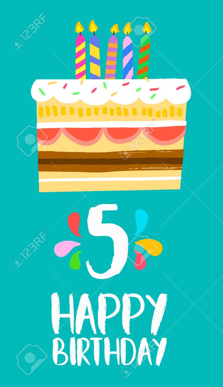 La edad de 5 tarjeta de cumpleaños tarjeta de saludos