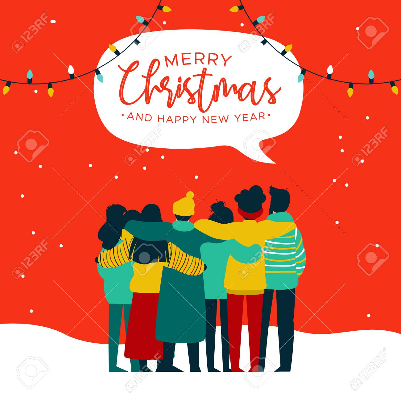 Merry Christmas And Happy New Year Greeting Card Illustration Royalty Free Cliparts Vectors And Stock Illustration Image 113543177
