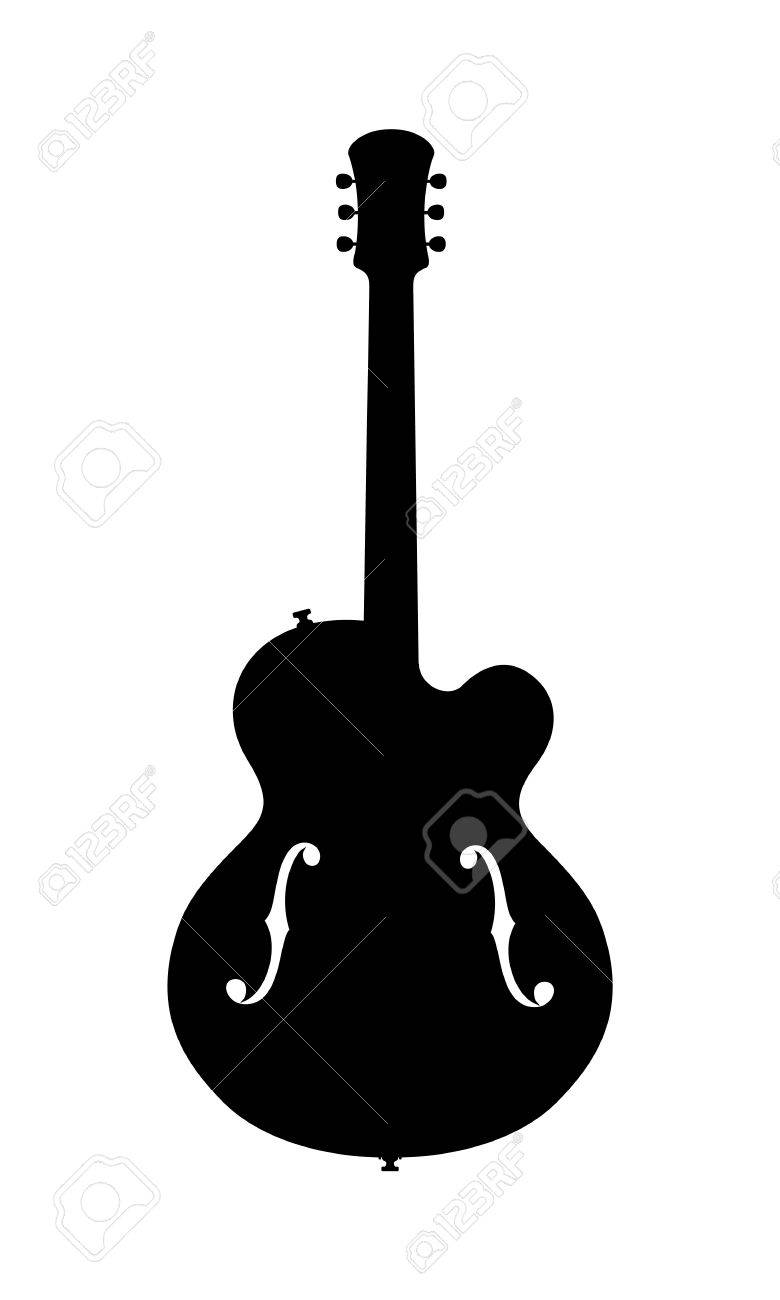 jazz guitar silhouette royalty free cliparts vectors and stock