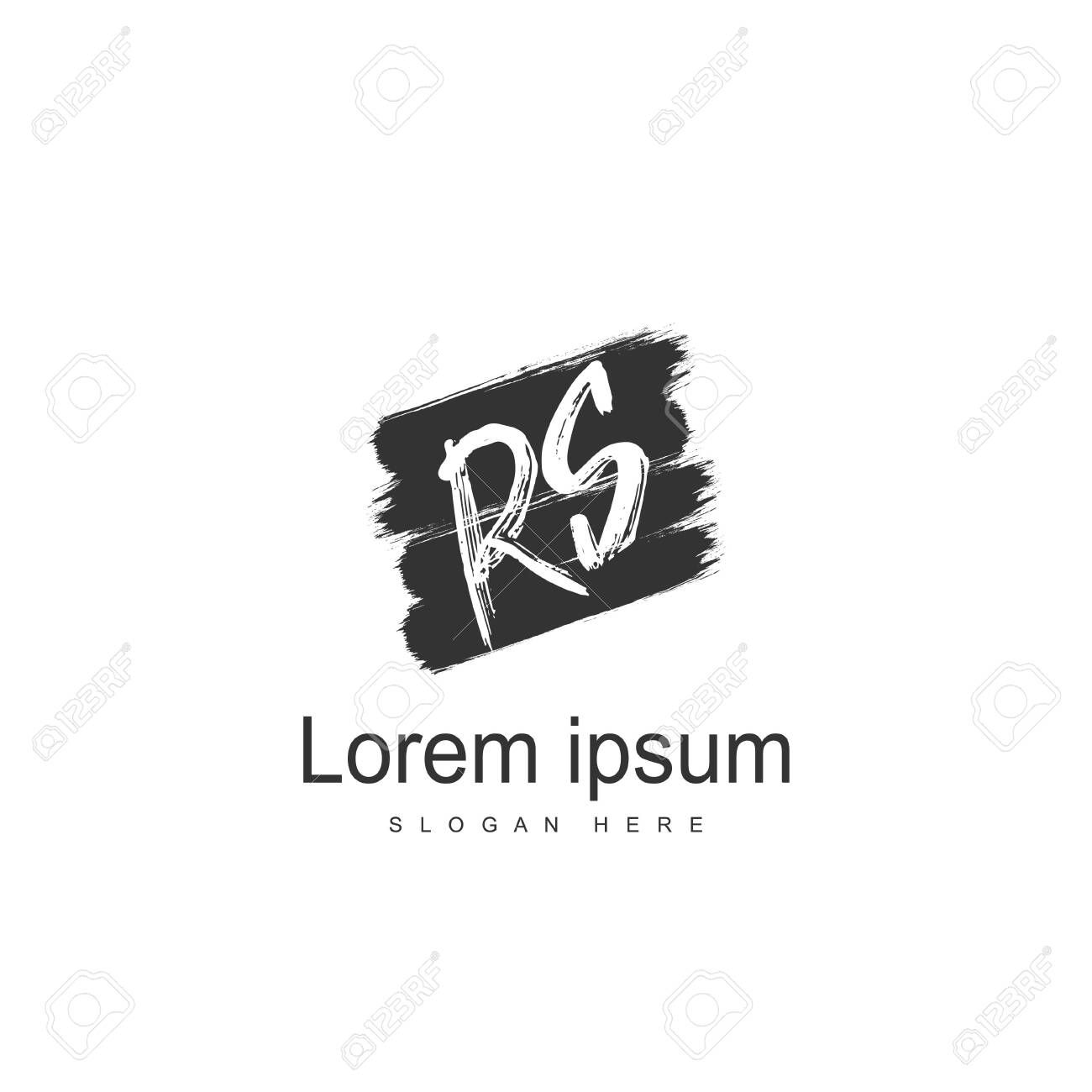 Initial RS Logo Template. Minimalist letter logo template design - 128774878 Initial RS Logo Template. Minimalist letter logo template design - 128774878