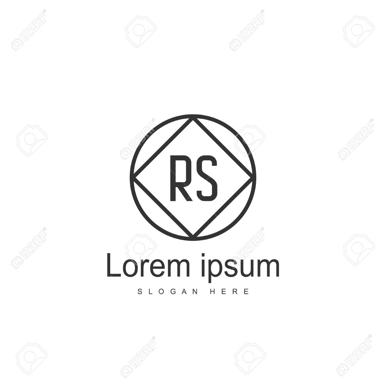 Initial RS Logo Template. Minimalist letter logo template design - 128777814 Initial RS Logo Template. Minimalist letter logo template design - 128777814