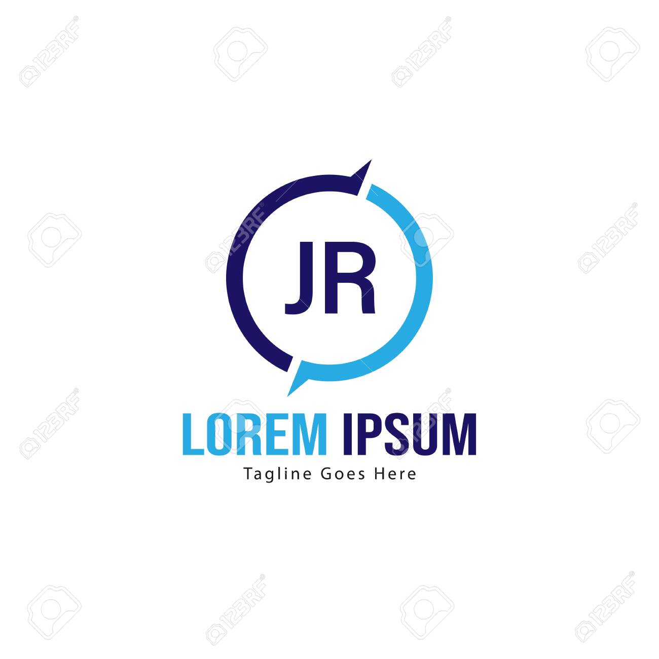 Initial Jr Logo Template With Modern Frame Minimalist Jr Letter Logo Illustrationのイラスト素材 ベクタ Image