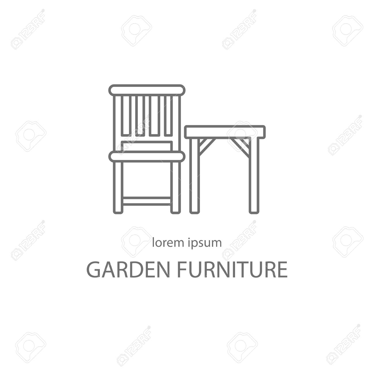 garden furniture logotype design templates modern easy to edit
