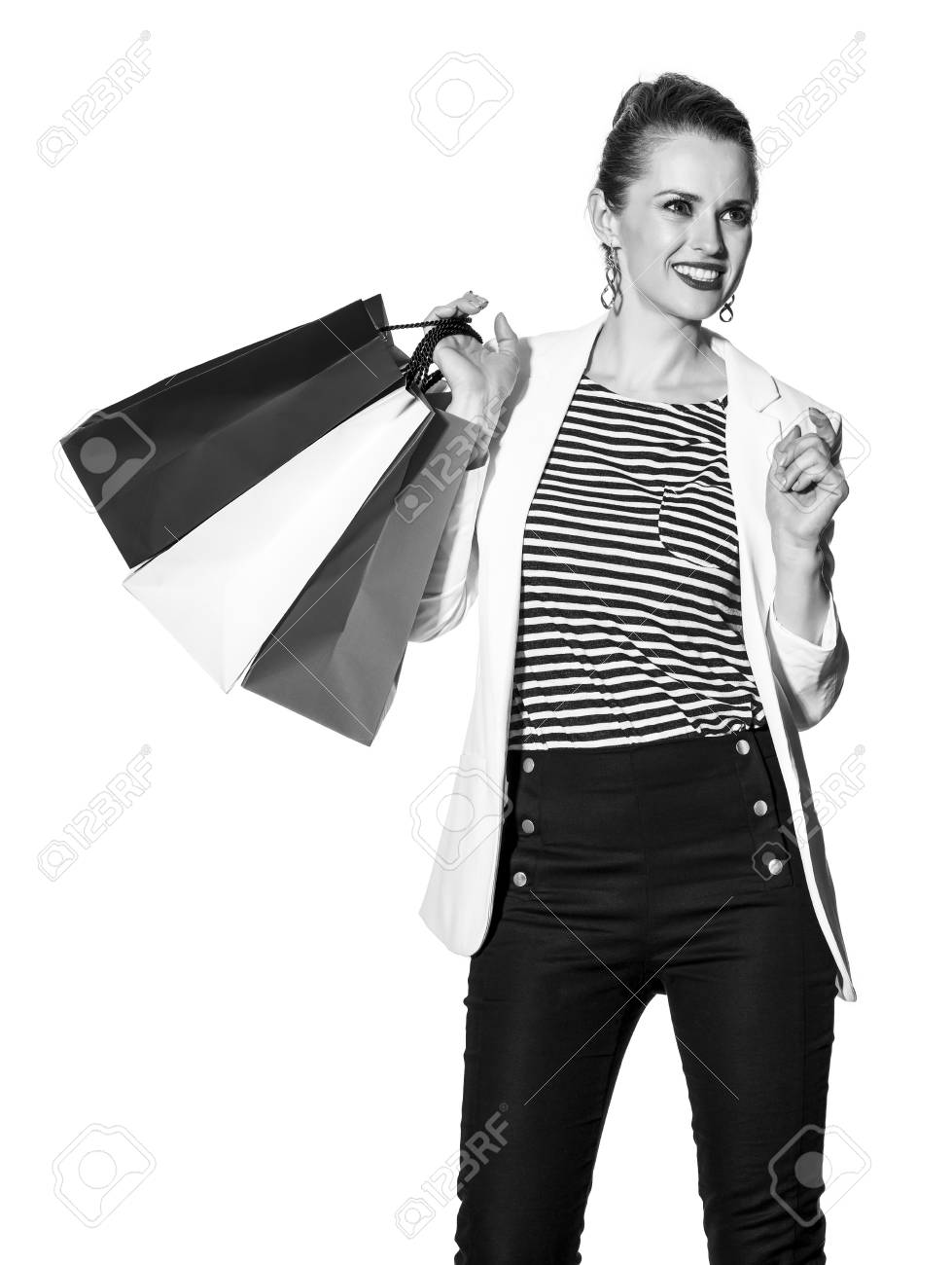 Stylish white and black french Stylish white and black french