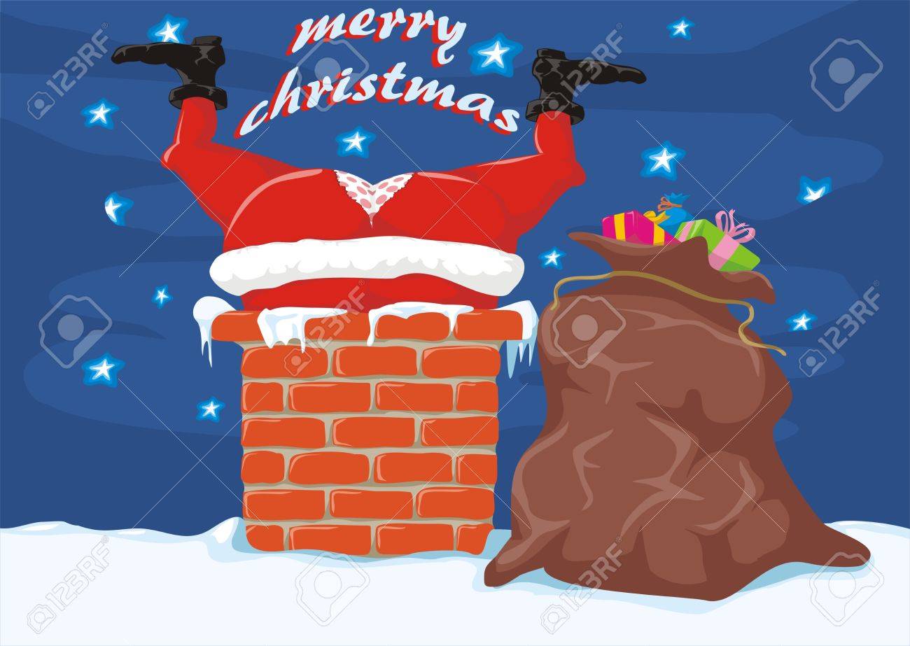 santa in the chimney