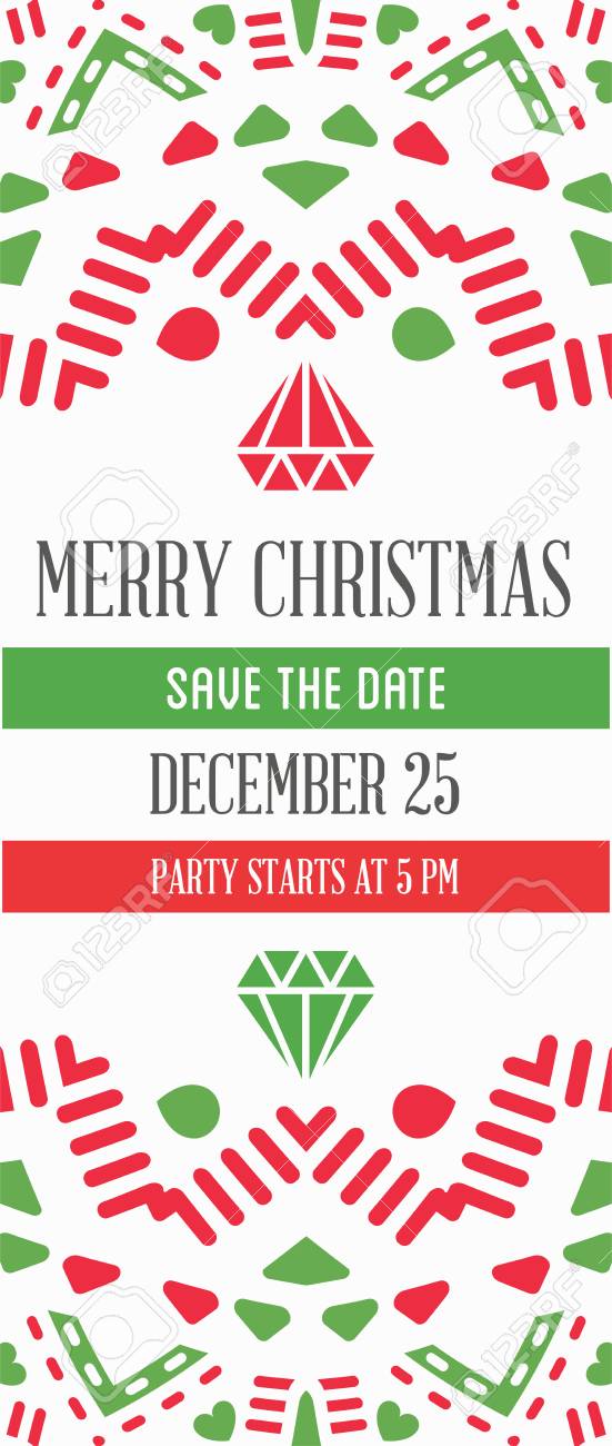 vector happy new year or merry christmas theme save the date