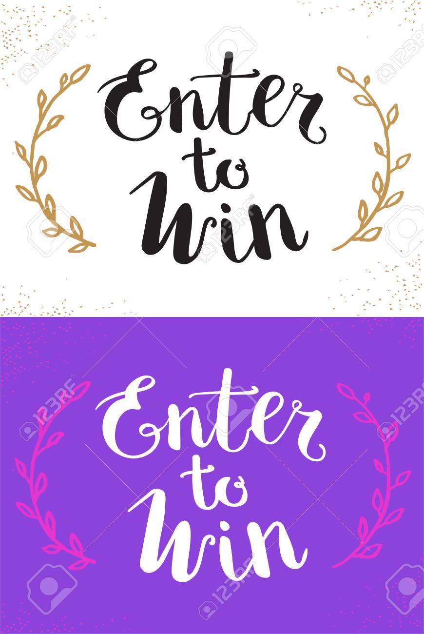 enter to win sign
