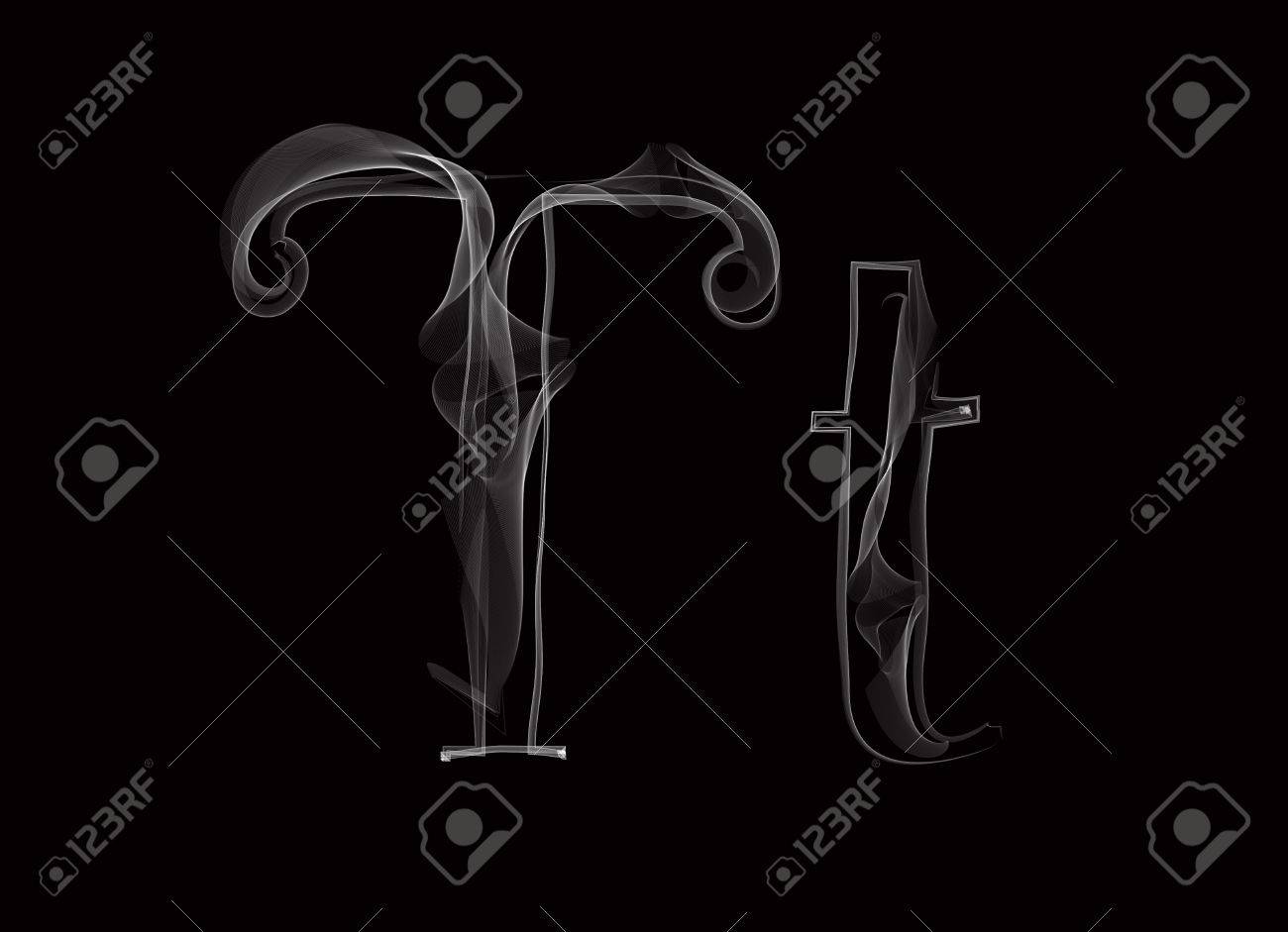 vector smoke or haze letter font type two letters royalty free smoke letters font