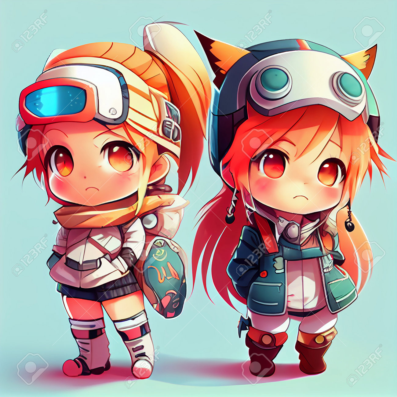 Premium AI Image Anime kawaii girl generative ai