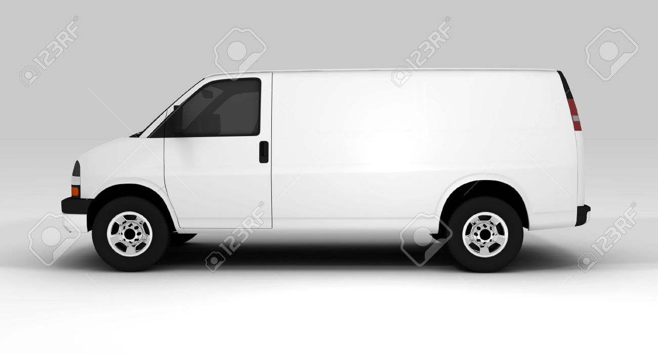 black white van