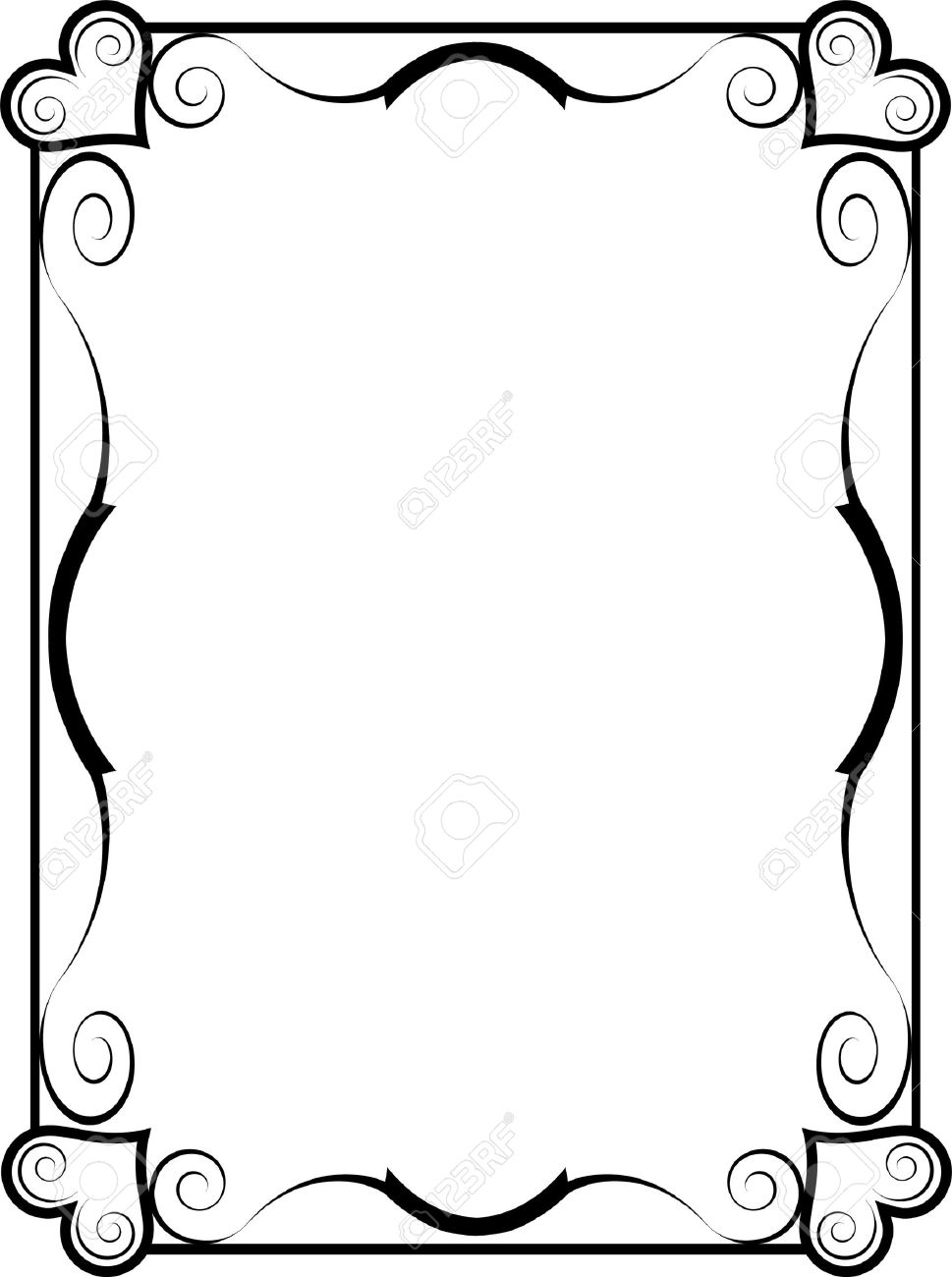 a black and white heart frame heart border design black and white