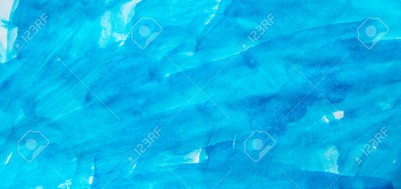 Horizontal watercolor blue brushstrokes, abstract sea background or sky background. - 167897496 Horizontal watercolor blue brushstrokes, abstract sea background or sky background. - 167897496