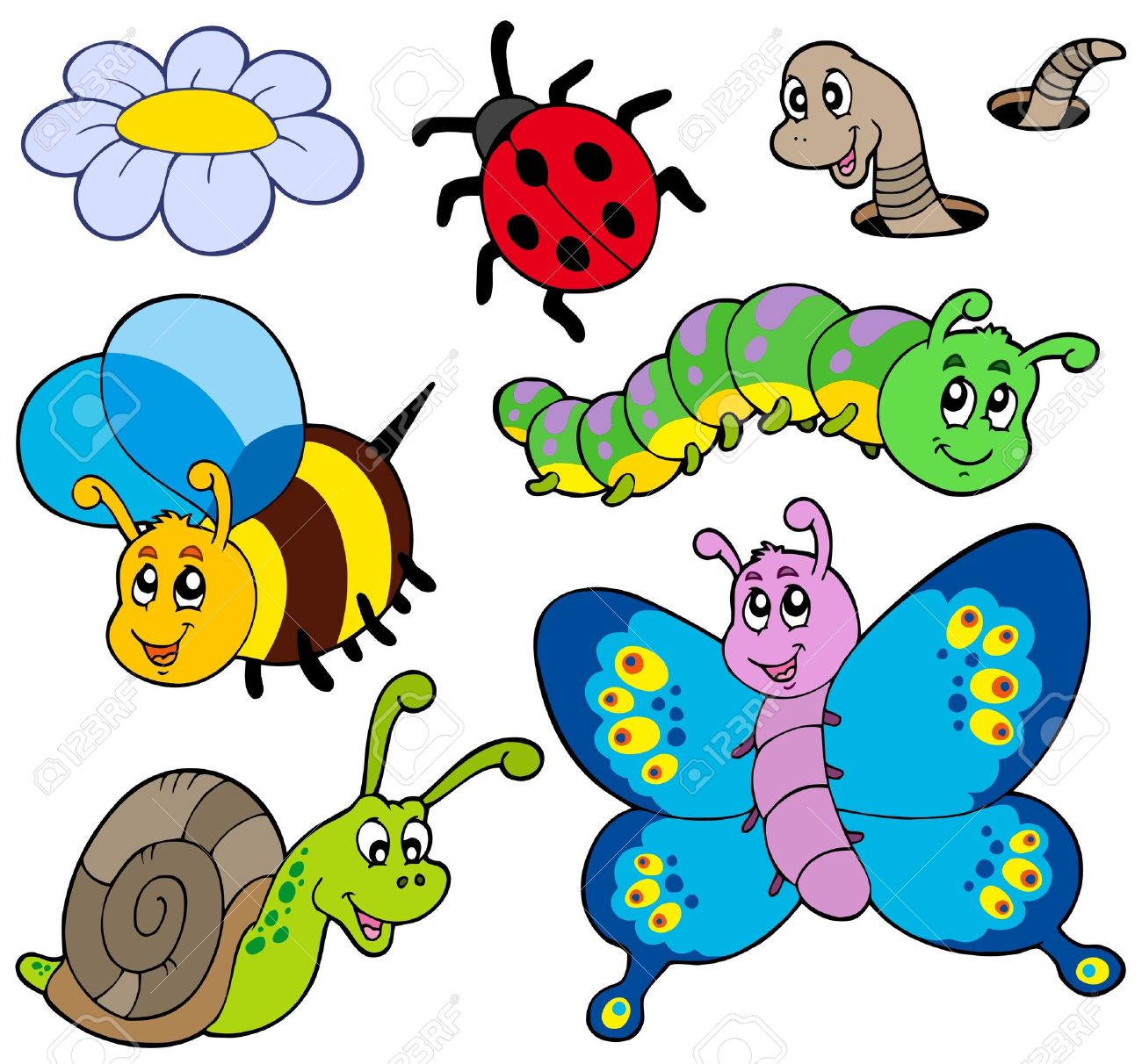 Garden Animals Collection Vector Illustration Royalty Free Garden Animals Collection Vector Illustration Royalty Free