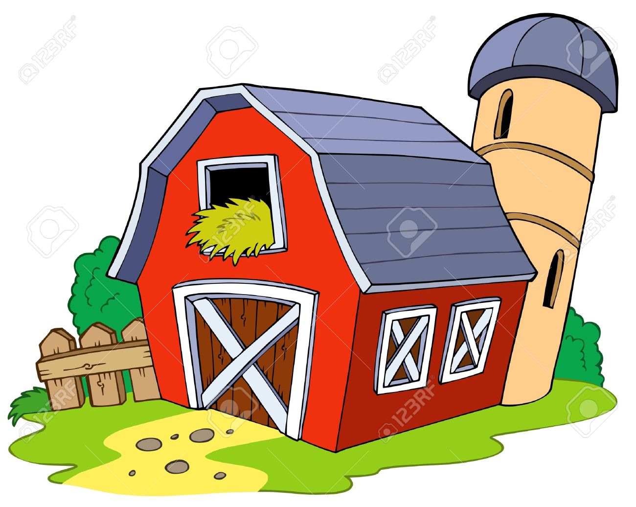 free clipart of a barn