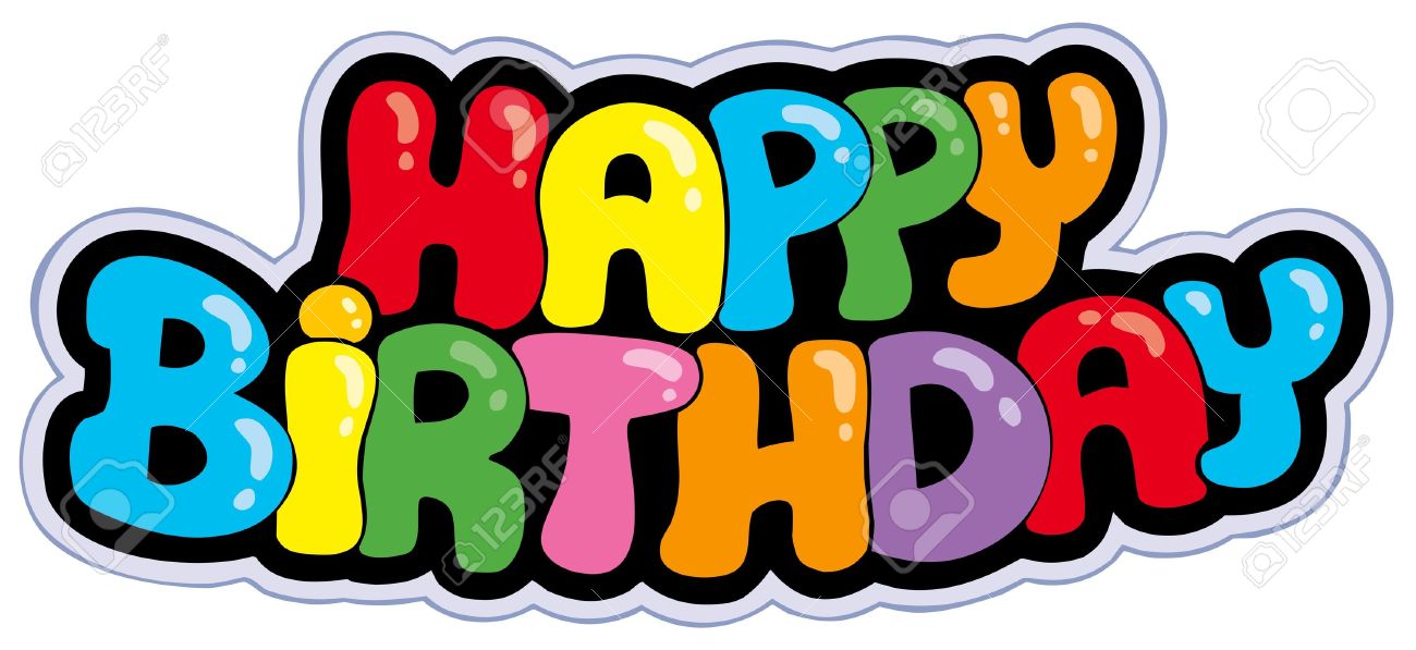 happy birthday cartoon sign