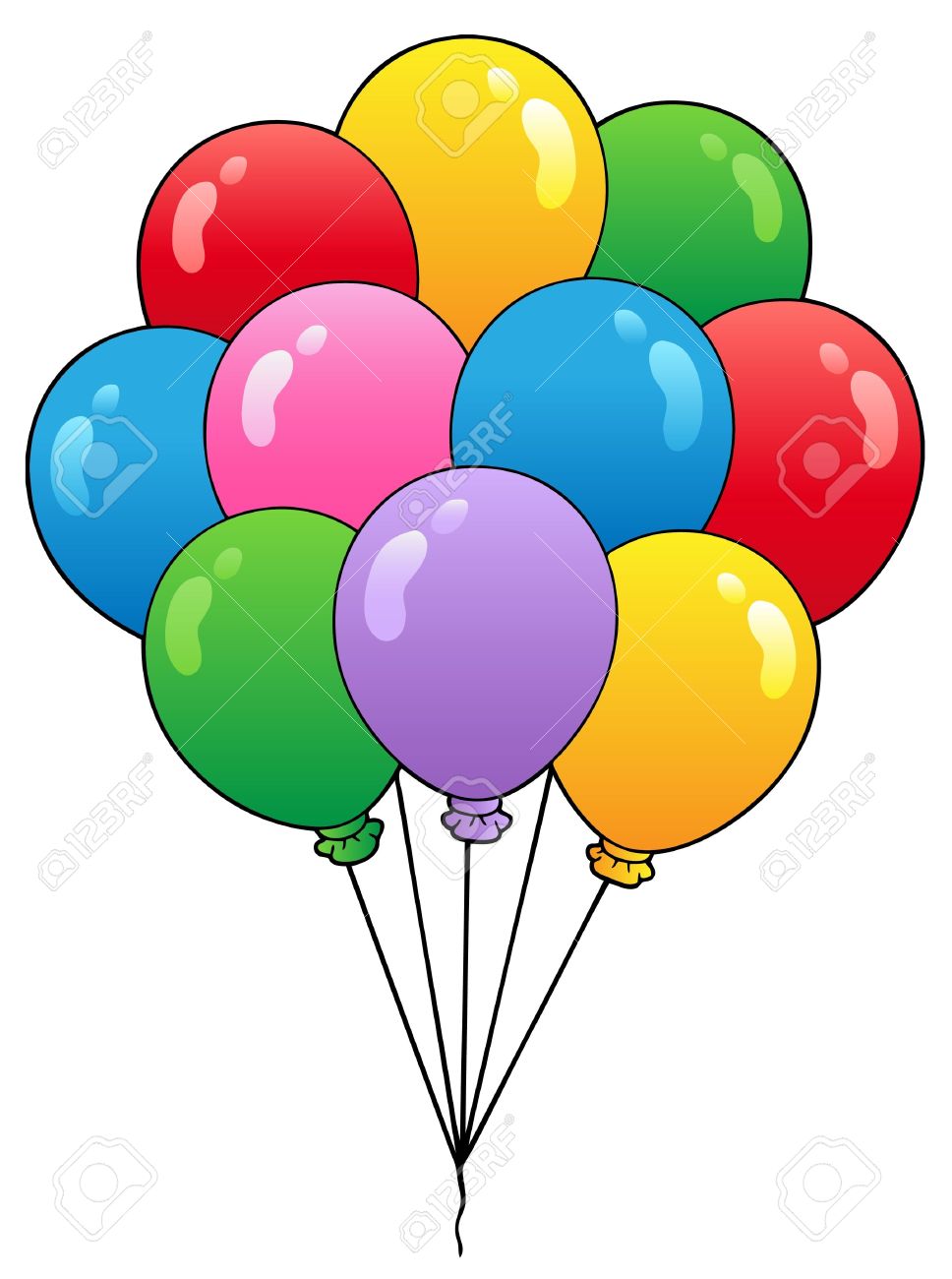group of cartoon balloons