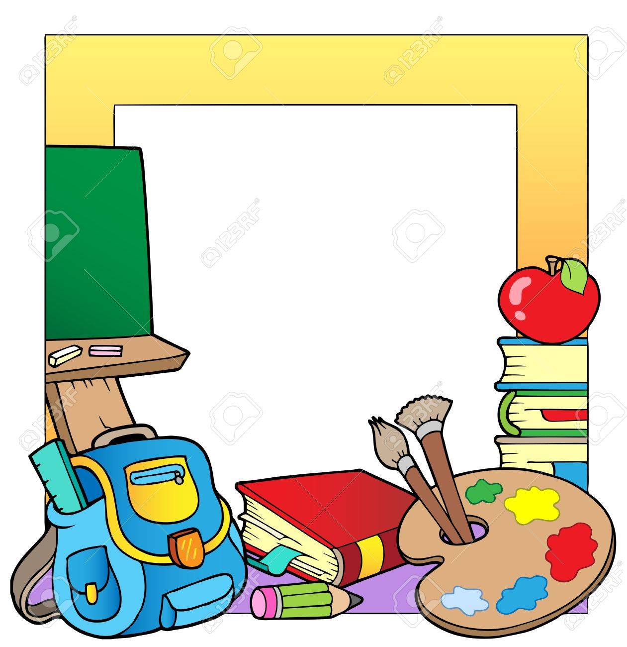school theme frame 2 royalty free cliparts vectors and stock school theme